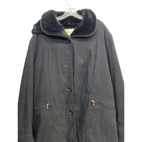 Marlo Artic Warmth Faux fur Black Jacket SZ XL - Picture 5 of 12